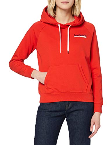 Lee Hoodie Sudadera con Capucha, Rojo (Poppy Red Nh), S para Mujer