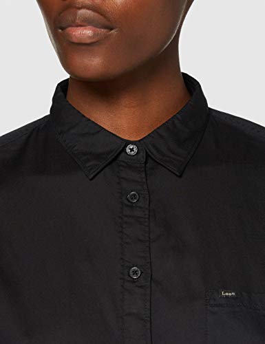 Lee One Pocket Shirt Camisa, Negro, XS para Mujer