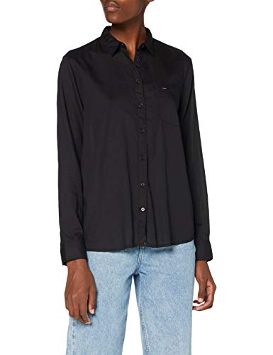 Lee One Pocket Shirt Camisa, Negro, XS para Mujer
