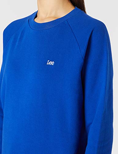 Lee Plain Crew Neck Sudadera, Azul Marino, XL para Mujer