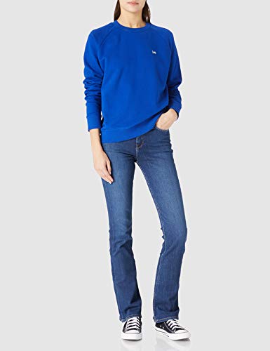 Lee Plain Crew Neck Sudadera, Azul Marino, XS para Mujer