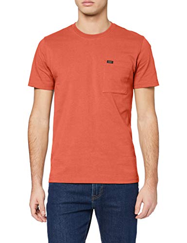 Lee Pocket tee Camiseta, Rojo (Paprika NI), Medium para Hombre