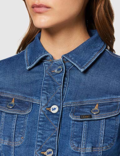 Lee Slim Rider Chaqueta vaquera, Azul (Jackson Worn Ax), Large para Mujer