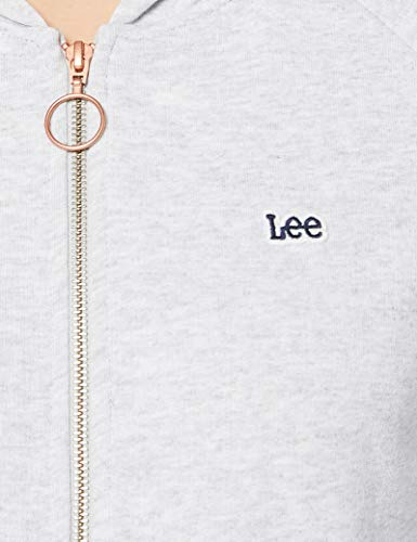 Lee Zip Through Hoodie Sudadera con Capucha, Gris (Sharp Grey Mele 03), L para Mujer