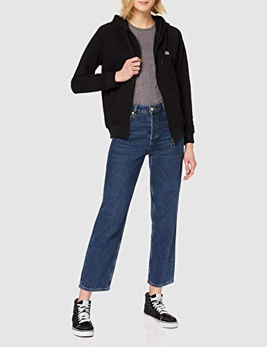 Lee Zip Through Hoodie Sudadera con Capucha, Negro (Black 01), XS para Mujer