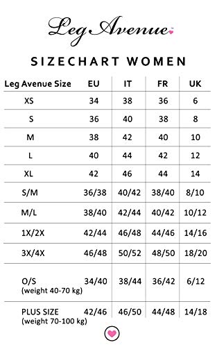 Leg Avenue - Disfraz para Mujer a Partir de 18 años, Talla S (8516601247)