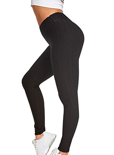 Leggins Deportivos Mujer Push Up Cintura Alta Gym Yoga Leggings Deporte Mujer Pantalones Leggins Fitness Running Anticeluliticos Mujer Talla Grande Mallas Deportivas Mujer Pantalon Pilates Negro XS