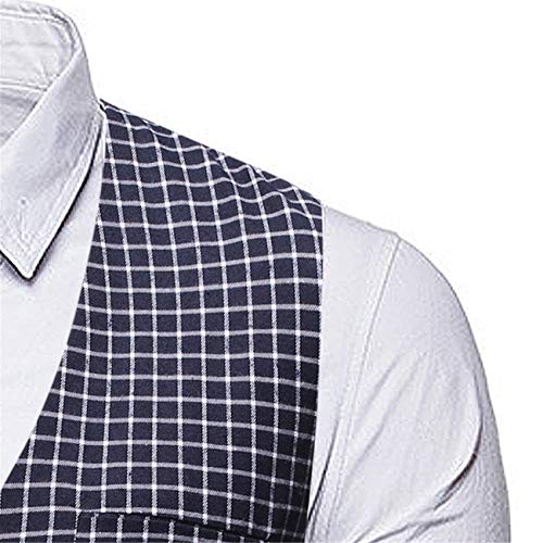 Legogo Traje estampado para hombre chaleco chaleco camisa chaleco chaleco chaleco chaleco chaleco para hombre esmoquin chaleco Negro M = etiqueta XL