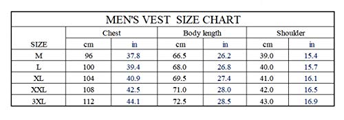 Legogo Traje estampado para hombre chaleco chaleco camisa chaleco chaleco chaleco chaleco chaleco para hombre esmoquin chaleco Negro M = etiqueta XL