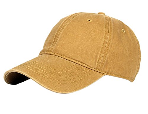 Leisial Gorra de Béisbol con Algodón Ocio Sombrero de Sol al Aire Libre Deporte Hats Hip-Hop Verano para Hombre Mujer,Armada (Amarillo)