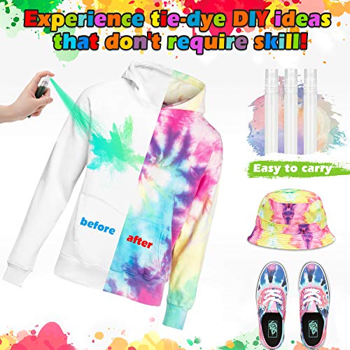 lenbest 20 Colores Tie Dye DIY Kit, 120 Ml Tinta Teñido Anudado para Teñir Telas, Kit de Pintura Textil de Tela de Ropa de Moda DIY, Anudado de Artes Creativas y Artesanías Produtos para Adulto y Niño