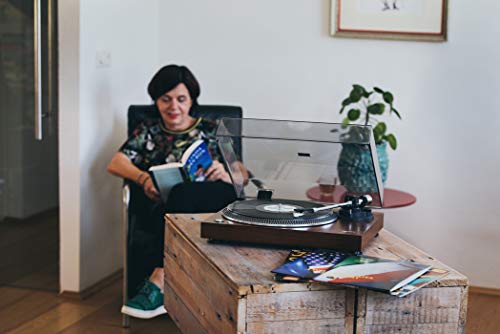 Lenco L-90X tocadisco - Tocadiscos (Tocadiscos de tracción por Correa, Semiautomático, Nuez, 33,45 RPM, Corriente alterna, 5 W)