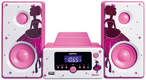 Lenco MC-020 Home Audio Mini System 10W Rosa, Blanco - Microcadena (Home Audio Mini System, Rosa, Blanco, Imagen, 10 W, FM,PLL, Azul)