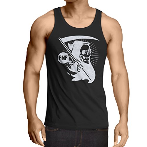 lepni.me Camisetas de Tirantes para Hombre Muerte (Large Negro Multicolor)