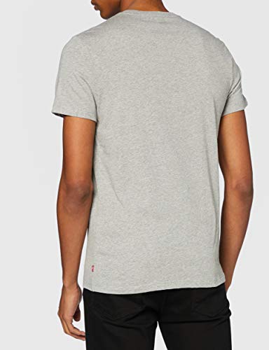 Levi's 2Pk Crewneck Graphic Camiseta, 2 Pack Hm White/Mid Tone Grey Heather, XXL para Hombre