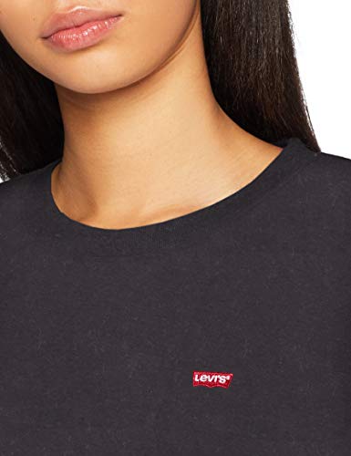 Levi's 501 Crop T-Shirt Camisa Manga Larga, Black (Caviar 0014), X-Small para Mujer