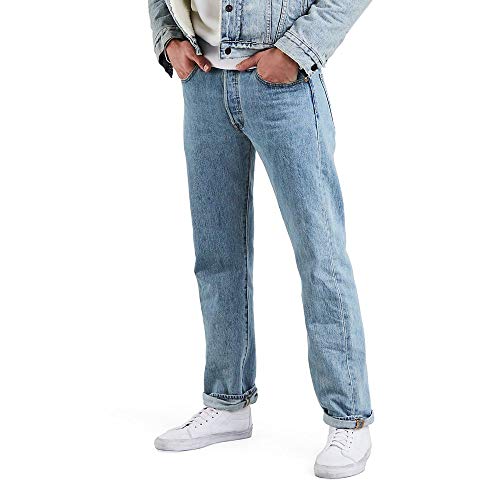 Levi's 501 Original Fit Jeans Vaqueros, Azul (Light Stonewash 0134), 36W / 32L para Hombre