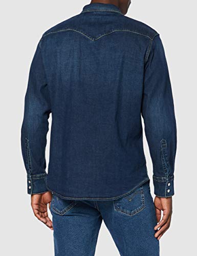 Levi's Barstow Western Standard Shirt, Modern Stretch Dark Worn, L para Hombre