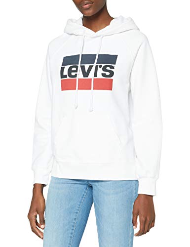 Levi's Batwing Hoodie, cappuccio Donna, Avorio (Sportswear Hoodiee White 0001), Medium