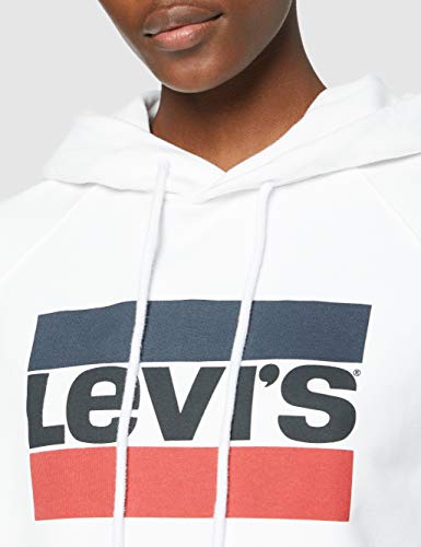 Levi's Batwing Hoodie, cappuccio Donna, Avorio (Sportswear Hoodiee White 0001), Small