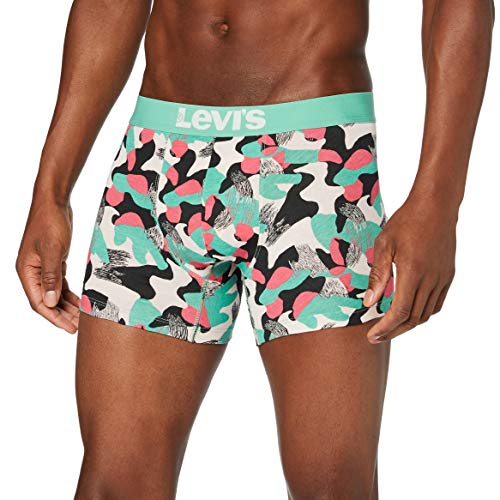 Levi's Camouflage AOP Boxer Brief 2P, Verde (Mint Combo 001), S (Pack de 2) para Hombre