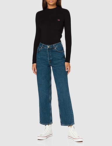 Levi's Crew Rib Sweater Jersey, Caviar, S para Mujer