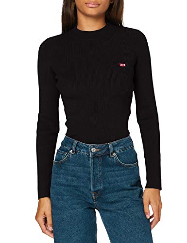 Levi's Crew Rib Sweater Jersey, Caviar, S para Mujer