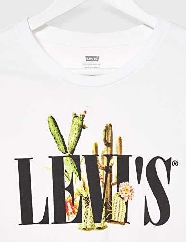Levi's Graphic Crewneck tee Camiseta, Ssnl Serif White, S para Hombre