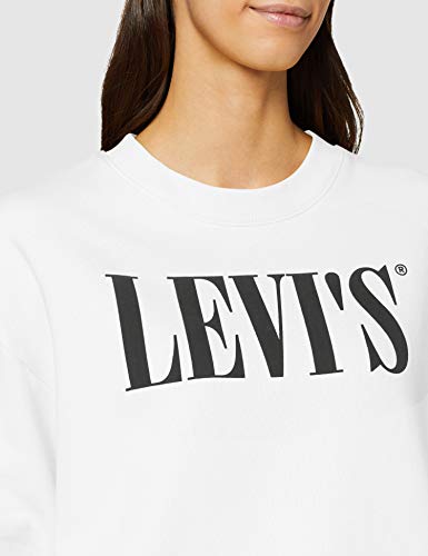 Levi's Graphic Diana Crew Sudadera, White (90's Serif White+ 0000), XXS para Mujer