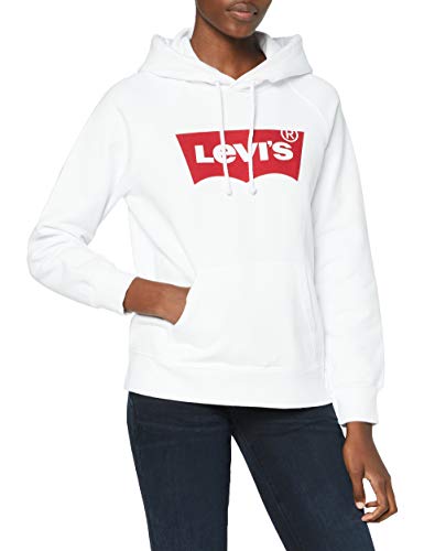 Levi's Graphic Sport Cappuccio, Housemark Hoodie White, XS Donna