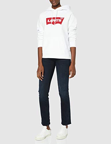 Levi's Graphic Sport Cappuccio, Housemark Hoodie White, XXS Donna