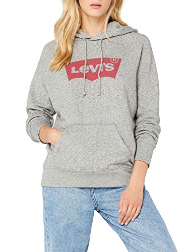 Levi's Graphic Sport Felpa, Hoodie Housemark Smokestack Htr, XXS Donna