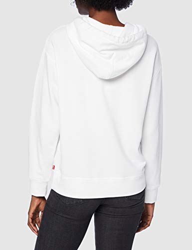 Levi's Graphic Standard Hooded Sweatshirt, New Logo with Stars_Hoodie White+, M para Mujer