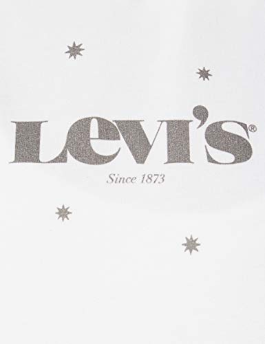 Levi's Graphic Standard Hooded Sweatshirt, New Logo with Stars_Hoodie White+, M para Mujer