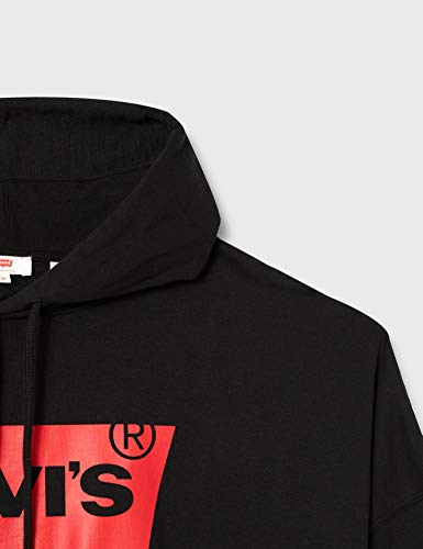 Levi's Graphic Standard Hooded Sweatshirt, Plus Hoodie Core Batwing Mineral Black, 2 X para Mujer