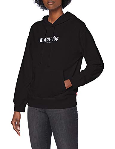 Levi's Graphic Standard Sudadera con Capucha, Hoodie New Logo II Caviar, XXS para Mujer