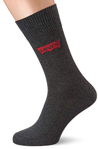 Levi's Levis 168sf Regular Cut 3p Calcetines, Multicolor (Anthracite Melange/Black 267), 43/46 (Talla del fabricante: 043) para Hombre