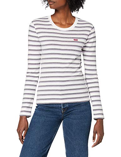 Levi's LS Baby tee Camiseta, Berimbao Lavender Frost, L para Mujer