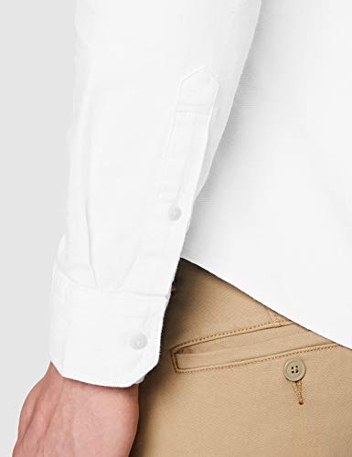 Levi's LS Battery Hm Shirt Slim Camisa, White (White 0002), Small para Hombre