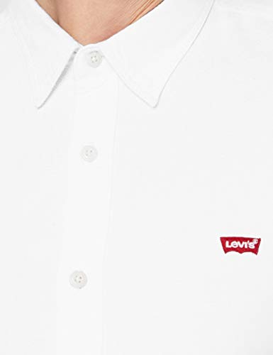 Levi's LS Battery Hm Shirt Slim Camisa, White (White 0002), Small para Hombre