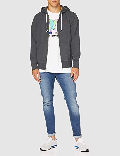 Levi's New Original Zip Up Sudadera, Charcoal Heather Xx, M para Hombre