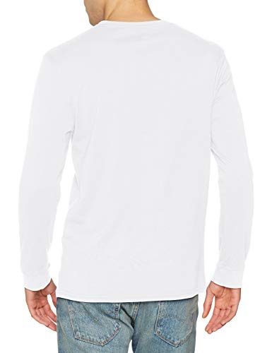 Levi's Original Hm tee Camiseta, LS Cotton + Patch White, L para Hombre