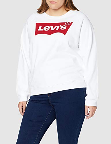 Levi's Original Trucker Sudaderas sin Capucha , Blanco (Better Batwing Sweatshirt White 0014), para Mujer, M