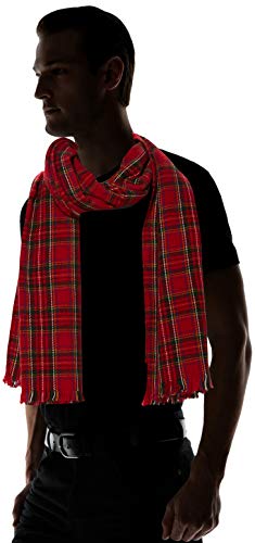 Levi's Plendang Plaid Wrap Bufanda, Rojo (Red 287), Talla única (Talla del fabricante: UN) para Hombre