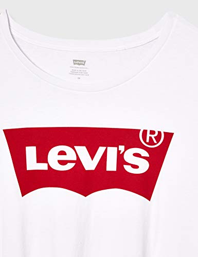 Levi's Plus Size Pl tee Camiseta, Blanco (Plus Batwing White 0000), 2X-Large para Mujer