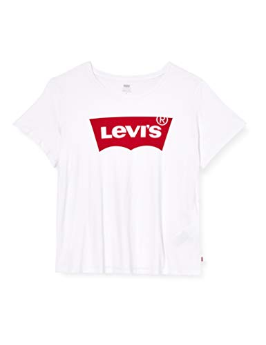 Levi's Plus Size Pl tee Camiseta, Blanco (Plus Batwing White 0000), 2X-Large para Mujer