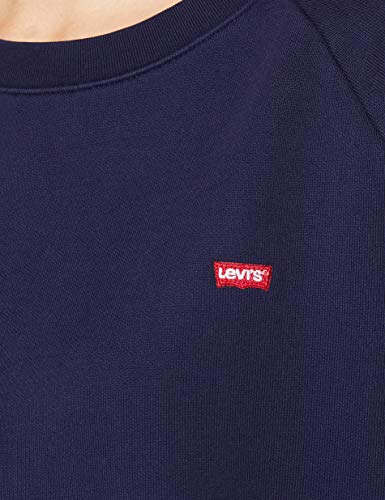 Levi's Relaxed Graphic Crew Sudadera, Azul (Sea Captain Blue Wash Sea Captain 0059), Small para Mujer