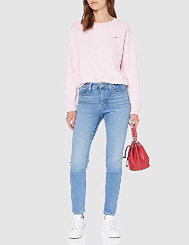 Levi's Relaxed Graphic Crew Sudadera, Batwing Chest Hit Pink Lady, XXS para Mujer