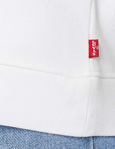 Levi's Relaxed Graphic Long Sleeve Sudadera, White (Crew Box Tab White+ 0092), L para Mujer