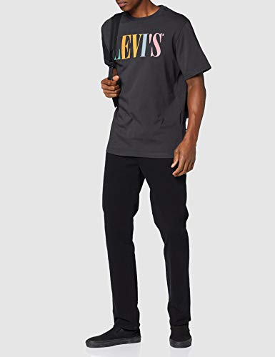 Levi's Relaxed Graphic tee Camiseta, Black (90's Serif Logo Mineral Black 0044), X-Large para Hombre